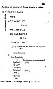 Tamburino's transcription of a now lost public inscription from Greek Menae
